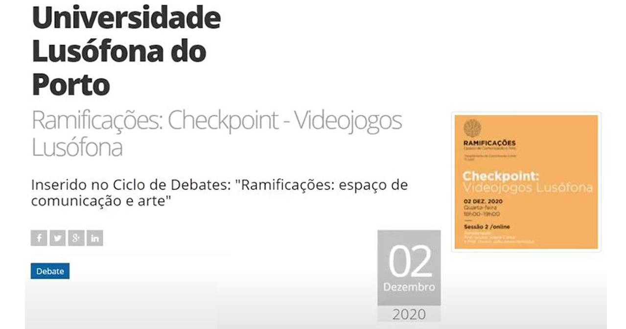 Checkpoint: VAM – Sessão #2 do evento Ramificações